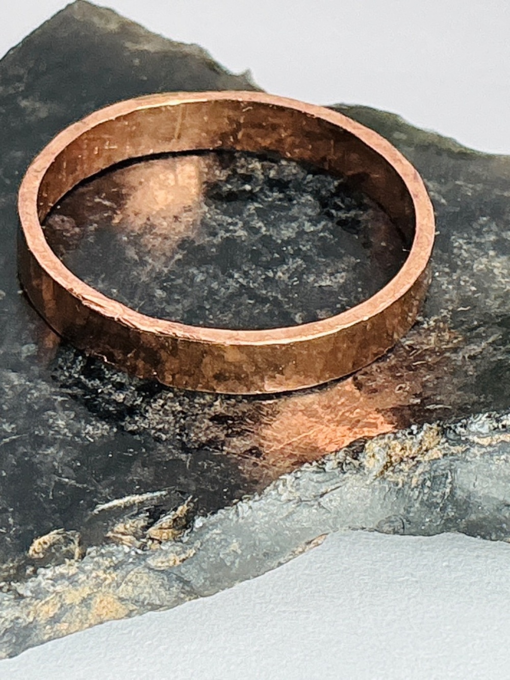 Raw Copper Ring Size 10 Band Jewelry Minimal Hammered Solid Handcrafted Made USA